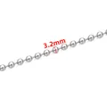 3.2mm silver stainless steel ball chain necklace variant with smooth polished finish - 3.2mm