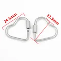 Polished heart-shaped stainless steel screw clasp 24.5mm for DIY jewelry making - Heart Screw Lock / Steel
