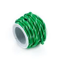5mm leuchtend grüne Nylonschnur mit weißem Punktmuster auf einer Kunststoffspule - 5mm / Dunkelgrün