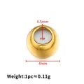 4mm 18k gold plated stainless steel spacer bead with 0.5mm hole for jewelry DIY - Small Hole / Gold