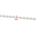 Cadena de 6mm de acero inoxidable plateado con colgantes redondos de cara sonriente - Cadena Manual de Cara Sonriente de 6mm / Color acero