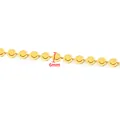 Cadena de caritas sonrientes dorada de acero inoxidable de 6 mm para joyería DIY - Cadena Manual de Cara Sonriente de 6mm / Oro de 18K