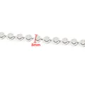 Cadena de acero inoxidable plateado con colgantes de cara sonriente de 8 mm para joyería - Cadena Manual de Cara Sonriente de 8mm / Color acero
