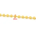 Cadena de eslabones de cara sonriente dorada de 8 mm para creación de joyas y collares - Cadena Manual de Cara Sonriente de 8mm / Oro de 18K
