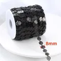 Chaîne à maillons smiley noire de 8mm pour la création de bijoux DIY et colliers - Chaîne Manuelle Visage Souriant 8mm / Noir