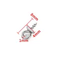 Vis à œillet 8mm en acier inoxydable argenté pour bijoux DIY et pendentif perle - Support de Perle 1x4x8mm