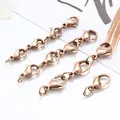 Chiusure a moschettone in acciaio inossidabile oro rosa per gioielli fai-da-te e collane - 10mm / Oro rosa
