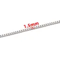 Delicate 1.5mm silver stainless steel box chain necklace with elegant square links - 1.5mm / Steel