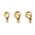 Three sizes of polished rose gold stainless steel lobster clasps for DIY jewelry making - Model 9 / Vacuum Gold