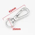 Silver metal swivel lobster clasp 42mm length for DIY bags and keychains - Large (A185) / Bright Silver