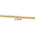 Detaillierte 2,5mm goldene Edelstahl-Boxkette für die DIY-Halskettenherstellung - 2.5 / Vakuum 18K Gold