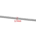 Klassische 3,7mm Edelstahl-Franco-Kette in Silber mit elegantem Gliederdesign - Doppelschliffkette (Schlank)