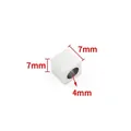 7mm cubic stainless steel spacer bead with 4mm hole and frosted matte finish surface - Polished Glossy (Small) / Steel