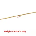 1,5mm goldene Edelstahl-Perlenkette für DIY-Schmuckherstellung und Halsketten-Zubehör - 1.5 / Gold