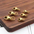 Fermoirs mousqueton en acier inoxydable doré en cinq tailles pour la création de bijoux DIY - Style Très Petit (A432) / Or Résistant au Ternissement