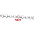 Catena rolo da 4mm in acciaio inossidabile argento per collane e bracciali fai-da-te - Catena Rolo Tonda (4mm) / Color Acciaio