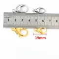 Golden and silver large stainless steel lobster clasps in 19mm size for DIY jewelry - S / 18K Gold