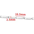 Polished stainless steel Mobius diamond-cut link chain for DIY necklace, 16.5mm size - Medium Style