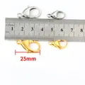 Golden 25mm stainless steel lobster clasp for DIY jewelry and keychain accessories - Large / 18K Gold