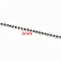 DIY κόσμημα 2mm μαύρη αλυσίδα από στρασάκια με ασημί βάση για κολιέ - Λεπτό Στυλ / Χρώμα Ατσαλιού με Στυλ Μαύρο Ζιργκόν