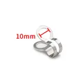 DIY silver stainless steel 10mm bead chain connector clip for jewelry and bags - 10mm
