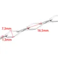 Diamond-shaped stainless steel link chain for DIY punk jewelry making, 7.3mm wide - Steel Color Diamond Chain 7.3x6.5mm