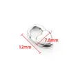Chiusura a moschettone a cuore in argento lucido 12mm per connettori di gioielli fai da te - Argento (Acciaio)
