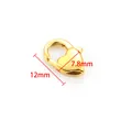 Chiusura a moschettone a cuore da 12mm in acciaio inossidabile dorato per gioielli - Oro