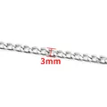 Classic 3mm stainless steel curb chain link for DIY necklaces and bracelets - NK 1:1 Chain 3mm / Steel