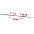 Minimalist 1.8mm stainless steel satellite chain with 2.7mm beads and 20mm spacing - Steel