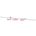 Silver stainless steel bead chain with 3mm round beads for DIY jewelry making - Fine Style / Steel