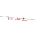 Silver stainless steel bead chain with 3.5mm beads and 0.4mm fine link detail - Wide Style / Steel