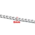 Sleek 8mm silver stainless steel Cuban link chain necklace for men and women - NK 1:1 Chain 8mm / Steel