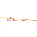 Golden 0.3mm stainless steel chain with 3mm beads for DIY jewelry making accessories - Fine Style / Gold