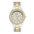 Luxury quartz watch for women with diamond bezel and two-tone silver gold steel strap - Watch Only / Two-tone (Gold & Silver)