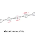 Silberne Edelstahl-Wirbelgliederkette für DIY-Schmuck, 13x8,8mm verschnörkeltes Muster - Silberne Wirbelkette (8.8x13mm 0.6mm Dick)