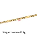 Χρυσή αλυσίδα box 5mm από ανοξείδωτο ατσάλι με κυλινδρικούς συνδέσμους για DIY κοσμήματα - 5mm / Χρυσό