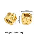 Gouden roestvrijstalen tussenkraal met stermotief van 8,8mm voor doe-het-zelf sieraden - Sterpatroon Stijl / 8.8x7mm (4.7mm Gat) / Goud