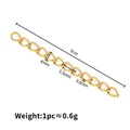 5cm lange goldene Edelstahl-Verlängerungskette für Schmuck mit Größenangaben - 0.8x4x5.5mm (Länge 5cm) / Vakuum Vergoldet