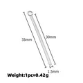 Silver 33mm stainless steel eye pin for jewelry making with circular loop and 30mm needle - Steel Color Soldered Round Rod 1.5x30mm