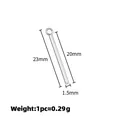 Silver stainless steel 23mm cylindrical rod pendant charm for DIY jewelry making - Steel Color Soldered Round Rod 1.5x20mm