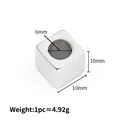 Polished silver stainless steel 10mm cube bead with 6mm hole for DIY jewelry making - 10x10x6mm / Steel