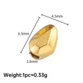 Matte Goldperle aus 304 Edelstahl im Barockstil mit 1,8 mm Loch für DIY-Schmuckherstellung - Facettierte Perle / 4.5x6.5mm / 18K-Gold