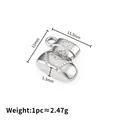 Silver steel boot charm with snowflake relief pattern and dimensions in 15.5mm x 12mm - Steel Color Christmas Shoe Style