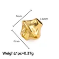 Perla distanziatrice barocca 6mm in acciaio inossidabile dorato per gioielli fai da te - Perlina a Disco Irregolare / 6x6mm / Oro 18K