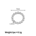 7mm Edelstahl Perlenring in Silber für DIY Schmuckherstellung und Zubehör - Rund (1.2x7mm) / Stahlfarben