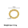 7mm goldener Perlenring aus 1,2mm Edelstahlkugeln für DIY-Schmuckzubehör und Design - Rund (1.2x7mm) / Gold