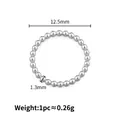 Perlen-Edelstahlring-Verbinder für DIY-Schmuck mit 12,5 mm Außendurchmesser - Rund (1.3x12.5mm) / Stahlfarben