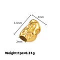 Irregular textured gold spacer bead in 6.3mm for DIY jewelry making and crafting - Meteorite Texture Bead Style (A2767)