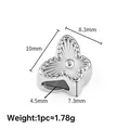 Butterfly shaped stainless steel spacer bead with 4.5mm hole for DIY jewelry making - Sun Butterfly / Steel